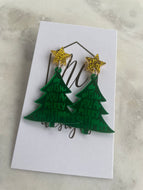 Wish you a Merry Christmas Tree Earrings