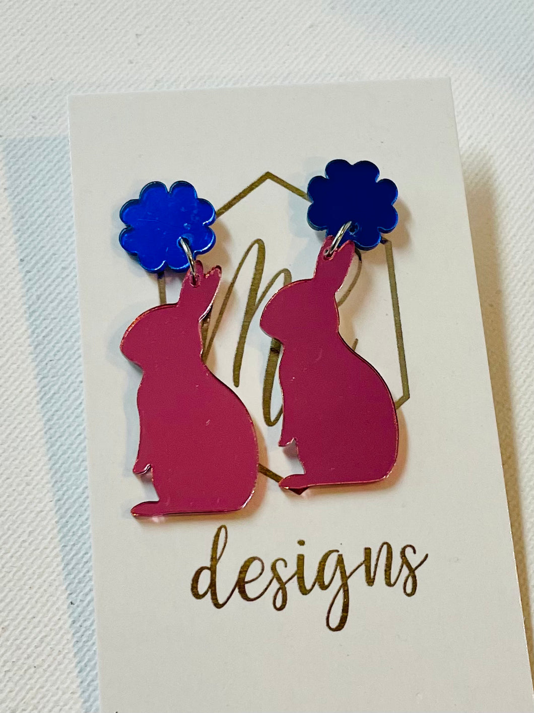 Bunny and Egg Easter Earrings