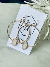 Gold Druzy circle earrings