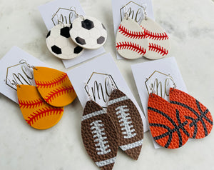 Leather Sports Earrings