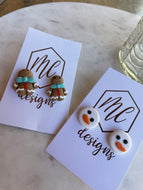 Christmas Clay Studs