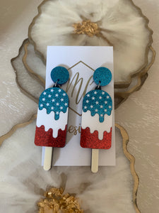 USA Popsicle and Ice Cream Cone  Earrings