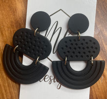 Geometric Black Acrylic Earrings