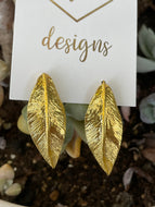 Gold Leaf Hoop earrings