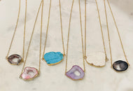 Assorted short stone necklaces