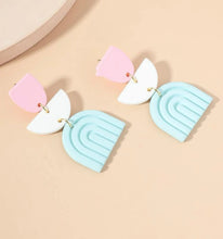 Triple Geometric Earrings