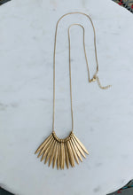 Multi spike gold necklace