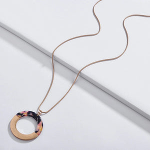 Circle Acrylic Multi-color Necklace