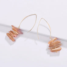 Fishhook stone earrings